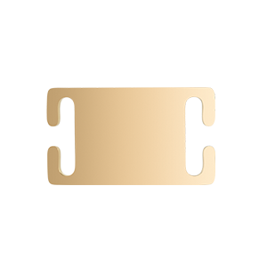 Guld Hund Id-bricka Slide-On Guldfärgad namnbricka hund i rostfritt stål, 45×25 mm, glidmodell med slät finish – för stabil fastsättning på halsband.