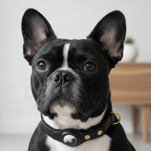 Läderhundhalsband med Säker Airtag-Hållare